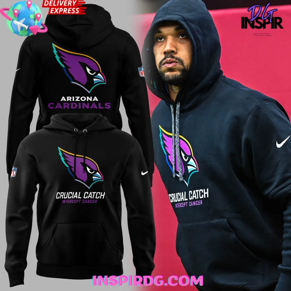 -Arizona Cardinals Crucial Catch Intercept Cancer 2024 Hoodie