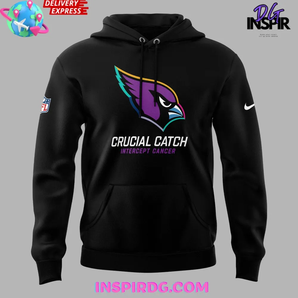 -Arizona Cardinals Crucial Catch Intercept Cancer 2024 Hoodie