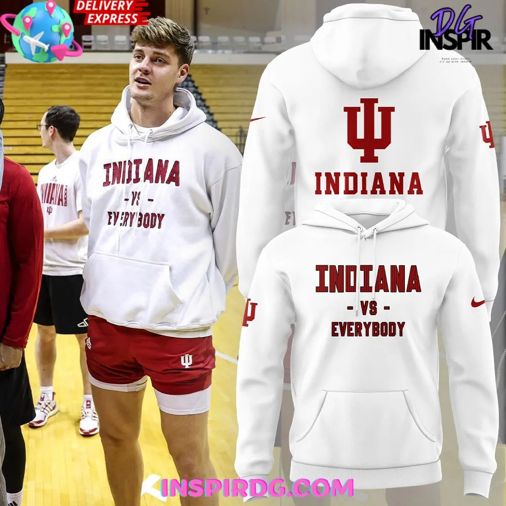 -Indiana Hoosiers VS Everybody Special White Hoodie