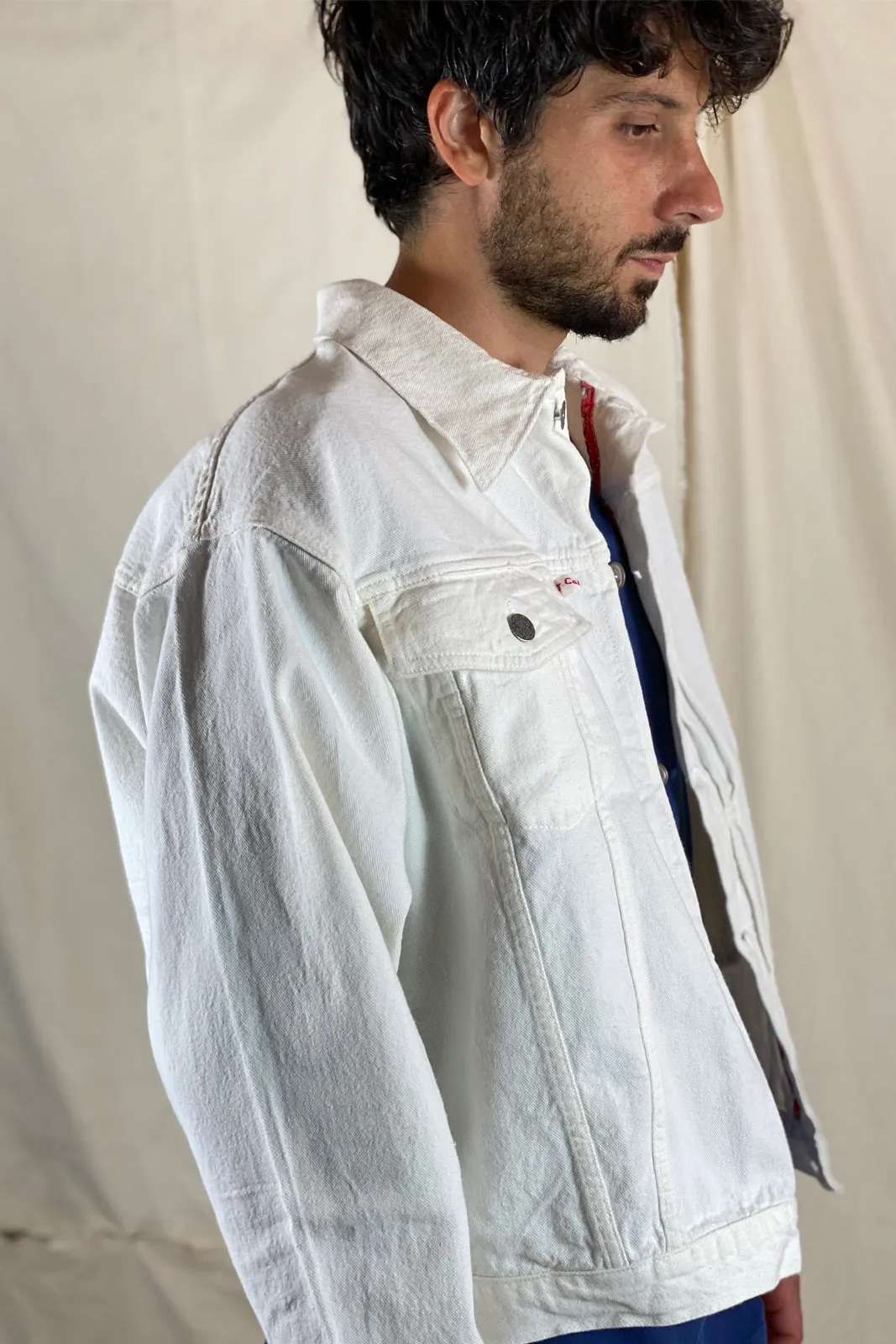 2020 Denim Jacket in Off White