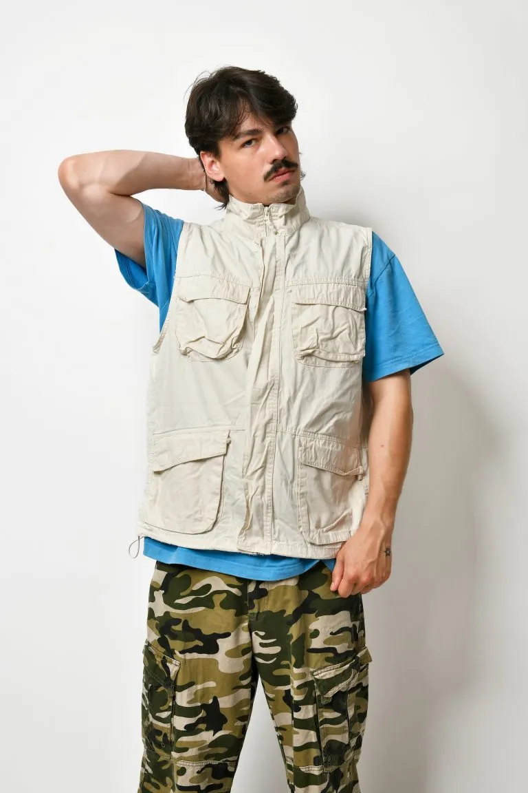 90s mens utility vest