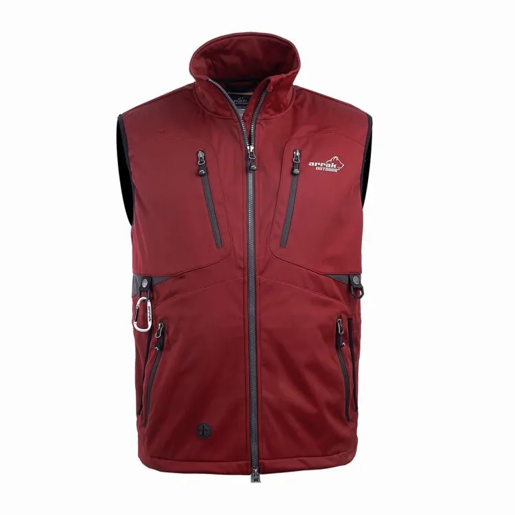 Acadia vest dark red