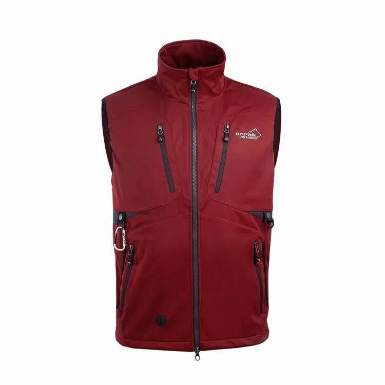 Acadia vest dark red