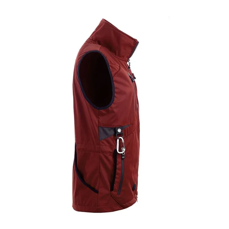 Acadia vest dark red