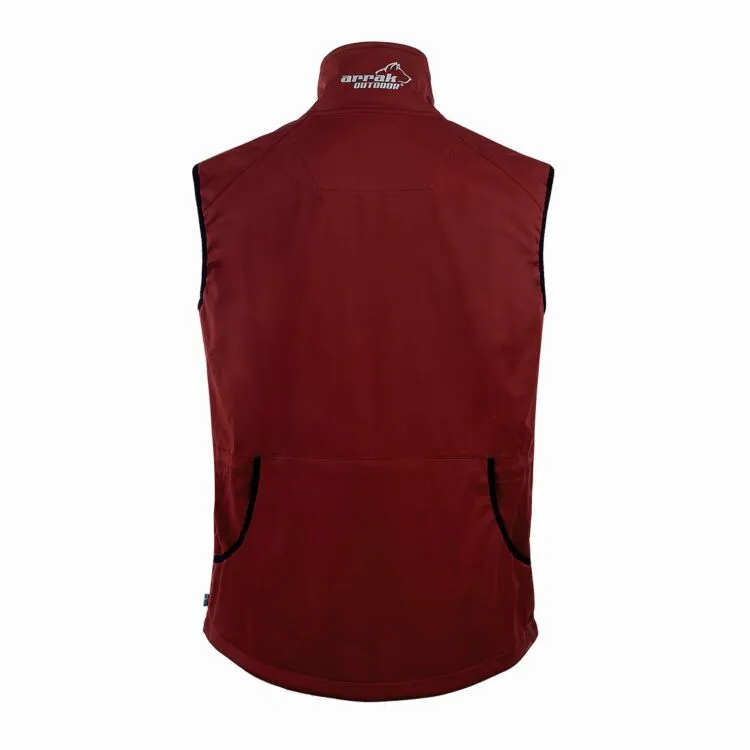 Acadia vest dark red