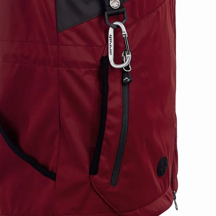 Acadia vest dark red