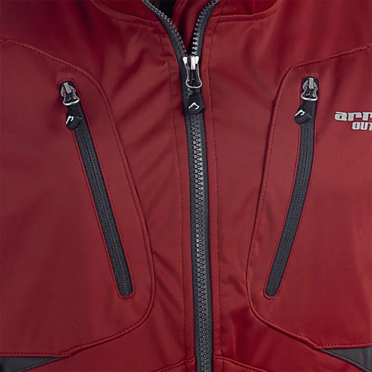 Acadia vest dark red