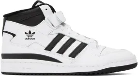 Adidas Originals White & Black Forum Mid Sneakers