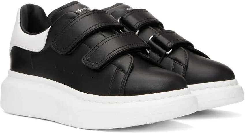 Alexander McQueen Kids Black & White Oversized Velcro Sneakers