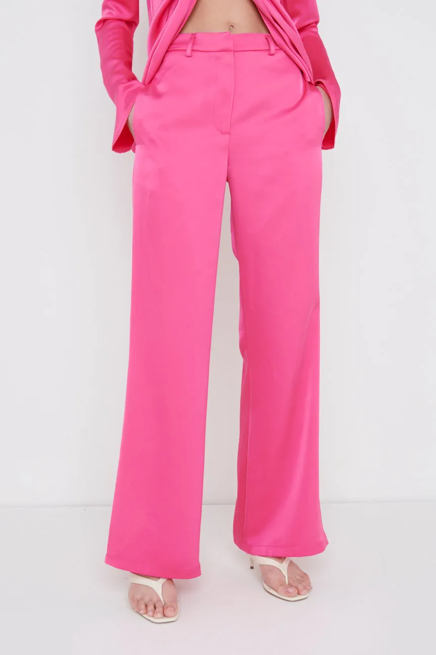 Ashley Straight Leg Trousers - Fuchsia