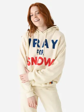     AVIATOR NATION  Women's Pray For Snow Relaxed Pullover Hoodie    