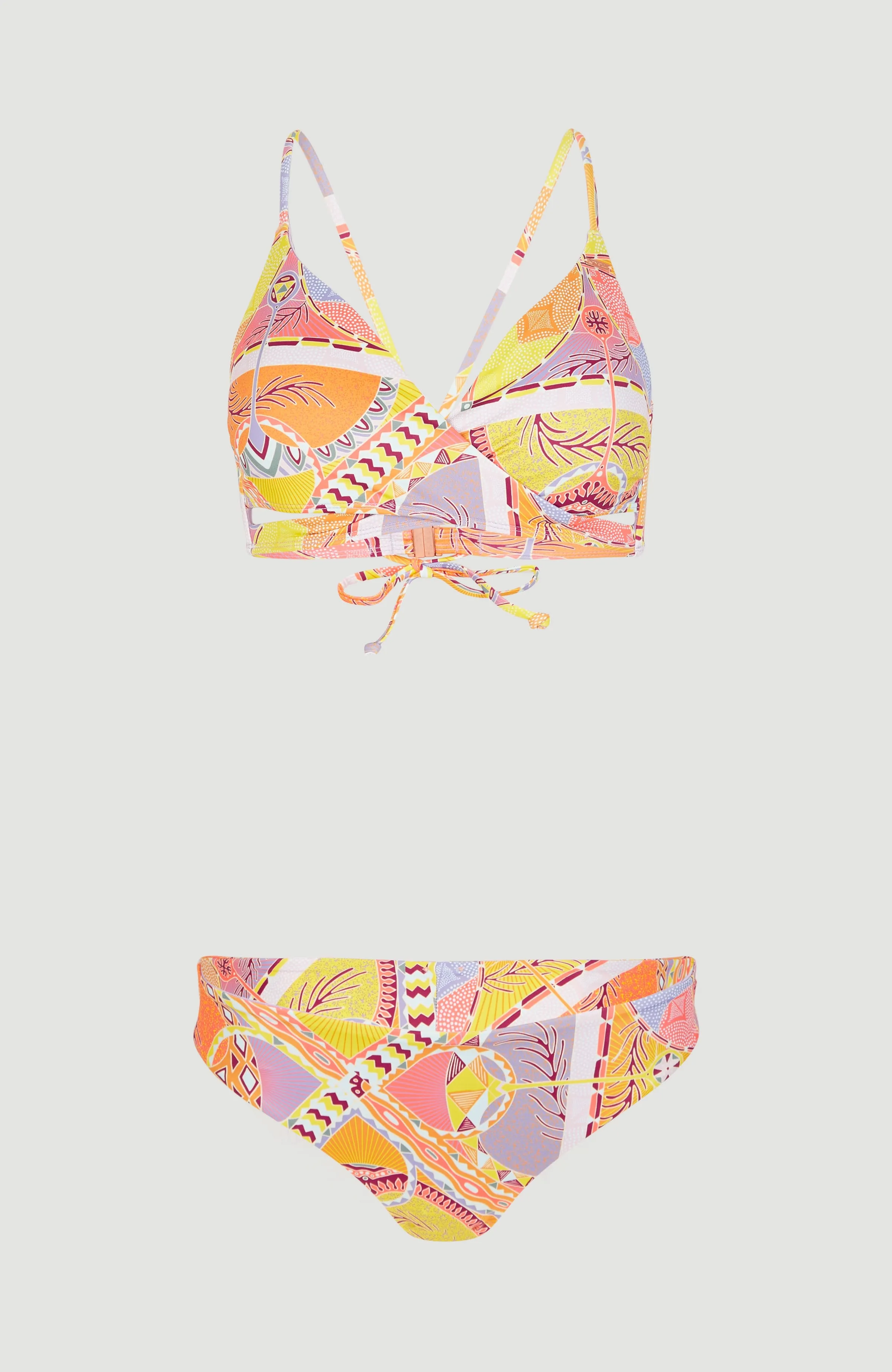 Baay - Maoi Bralette Bikini Set | Yellow Scarf Print