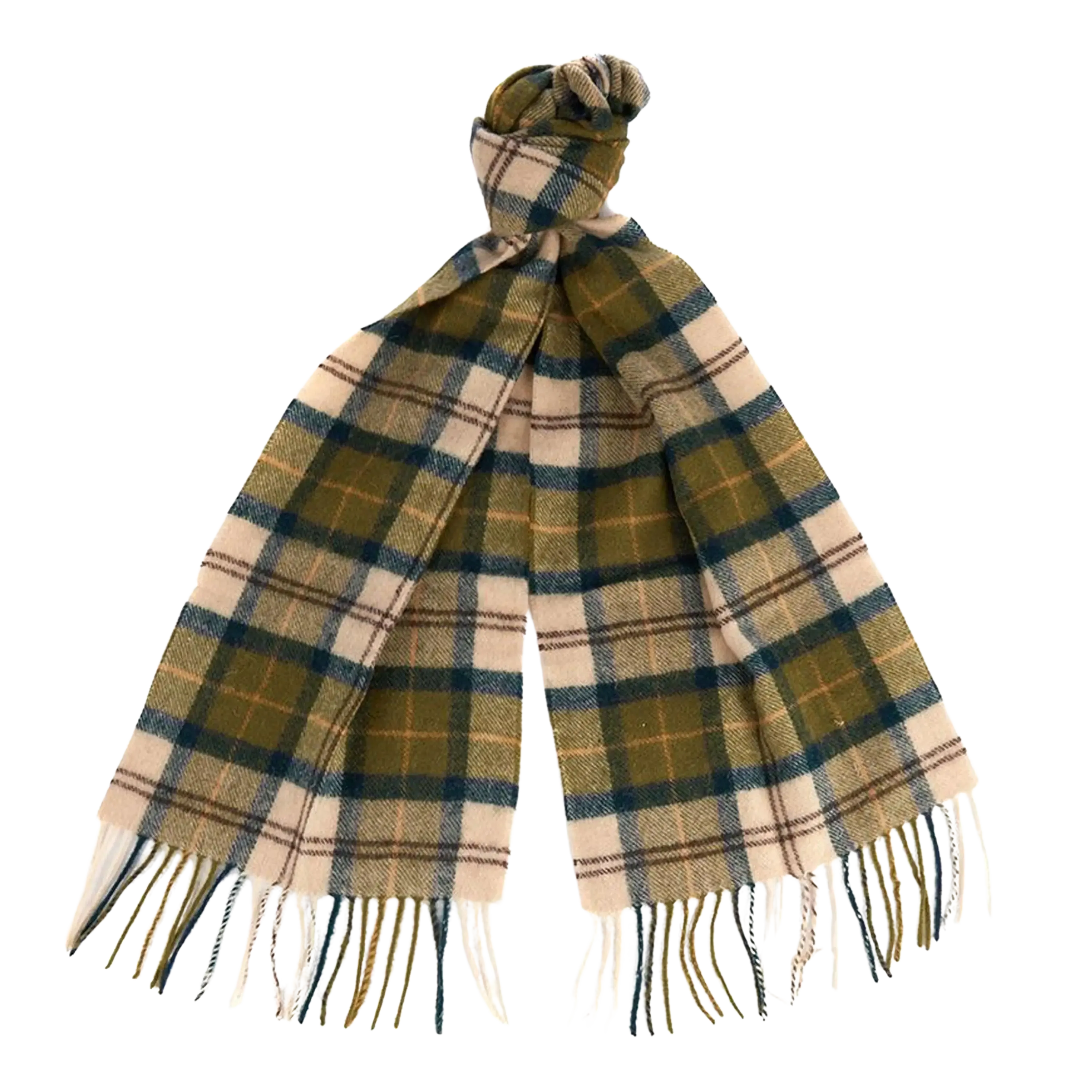 Barbour Tartan Lambswool Scarf in Ancient