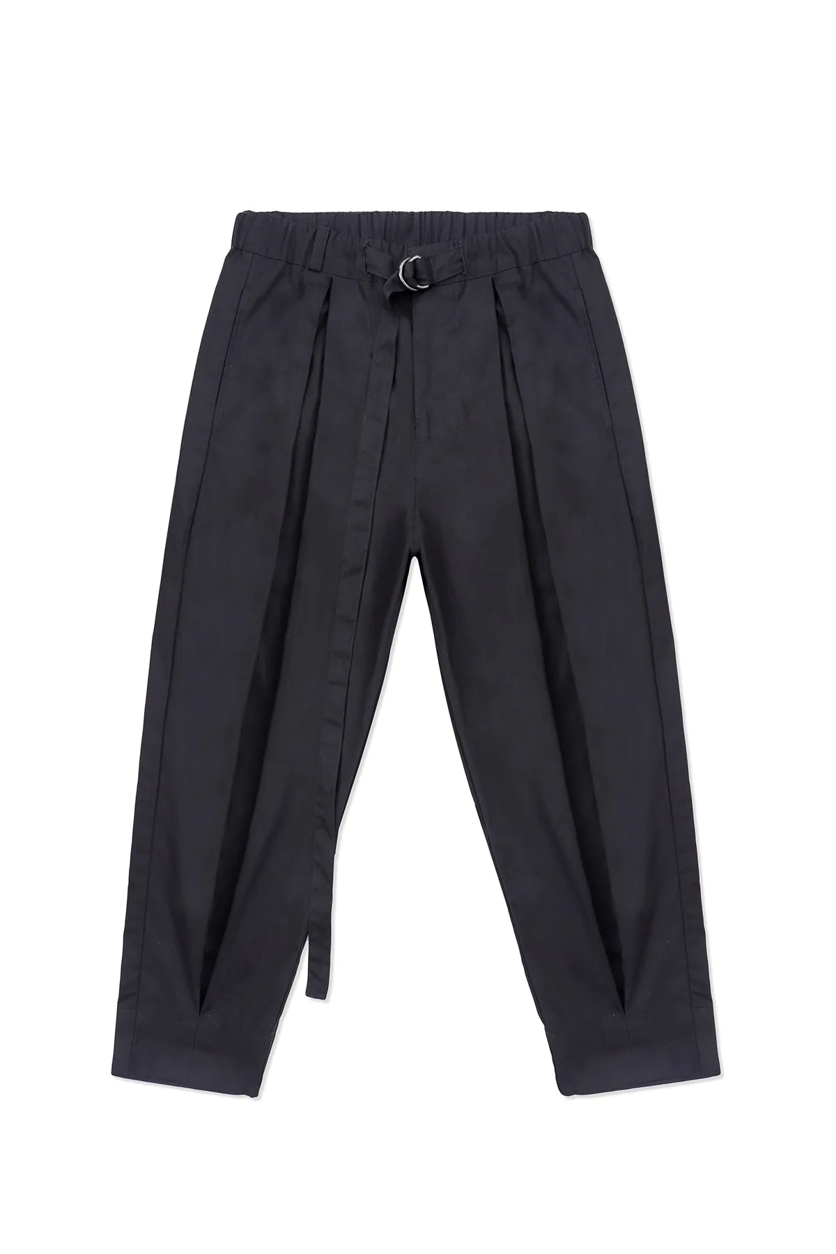 BELTED TROUSERS IN BLACK