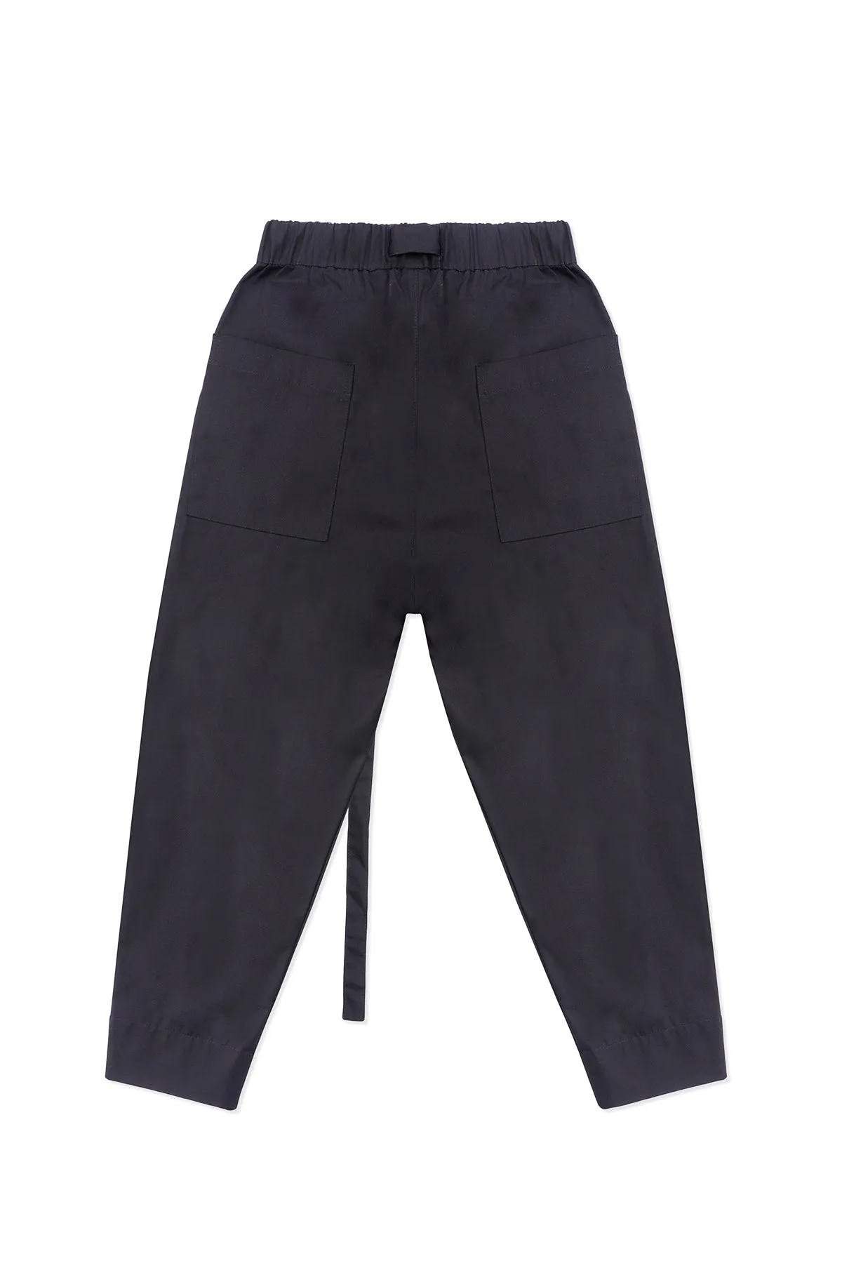 BELTED TROUSERS IN BLACK