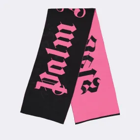 Black and Pink Logo Scarf