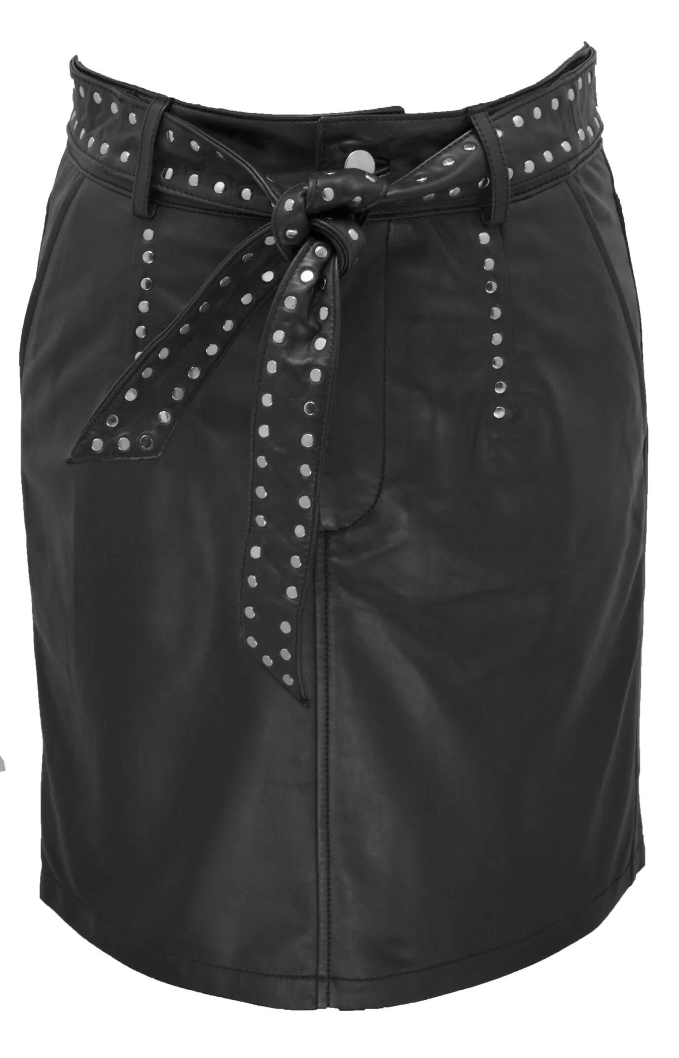 Black leather skirt edvige