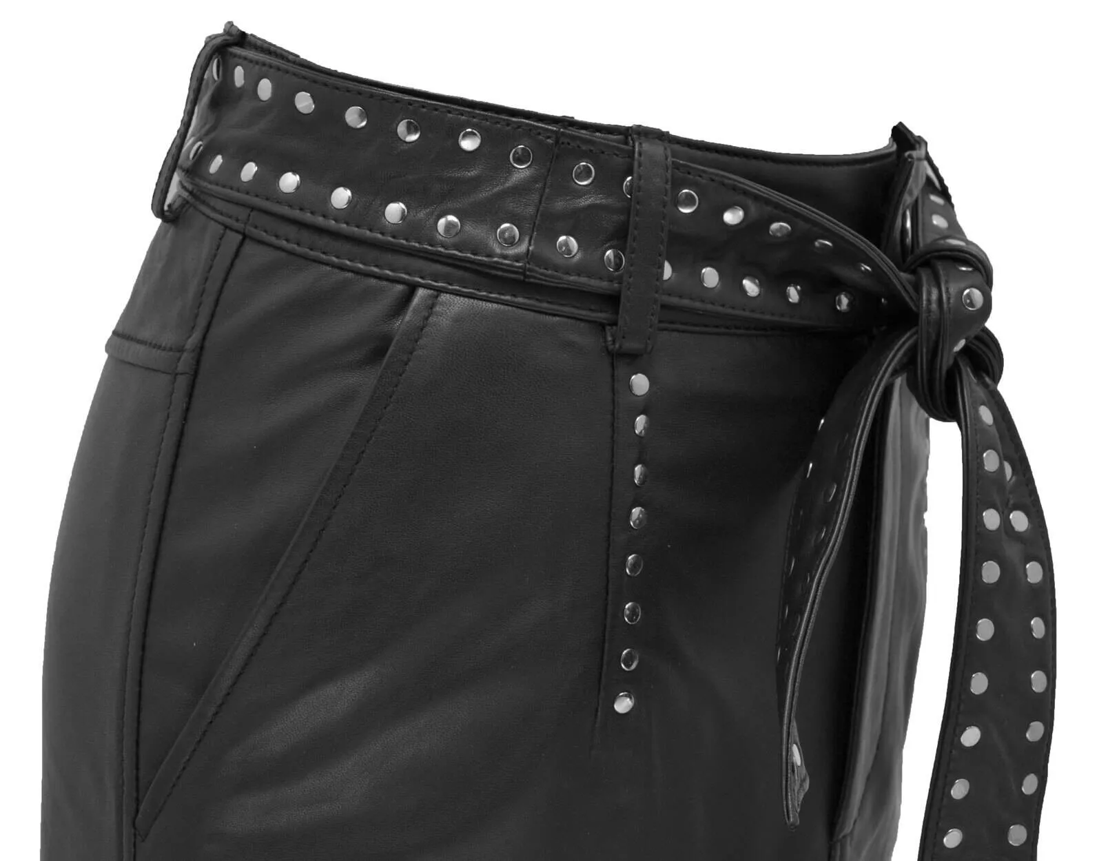 Black leather skirt edvige