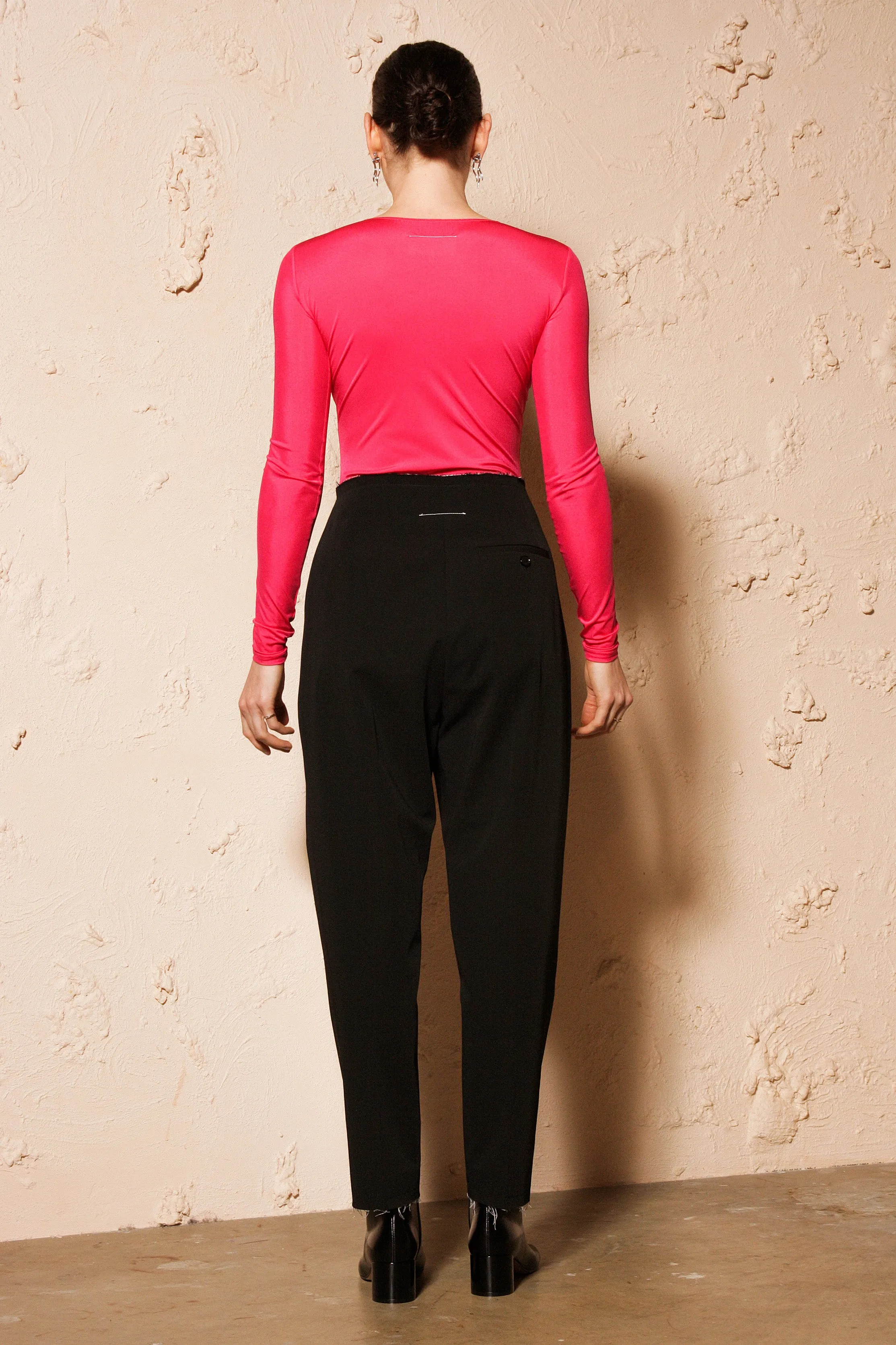 Black Relaxed Straight Trousers