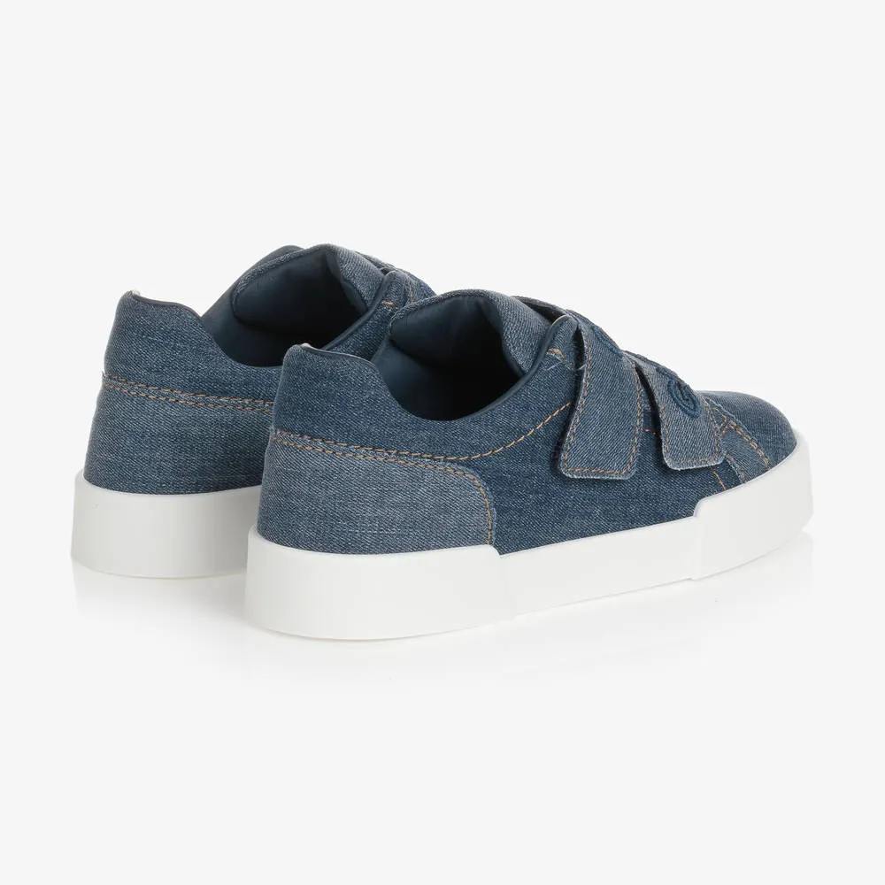 Blue Denim Logo Trainers