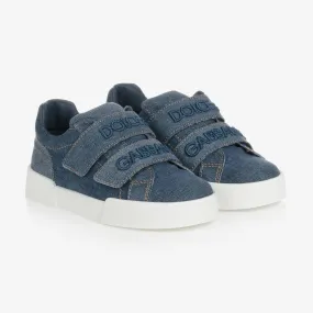 Blue Denim Logo Trainers