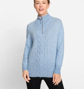 Blue Long Sleeve Pullover - Olsen