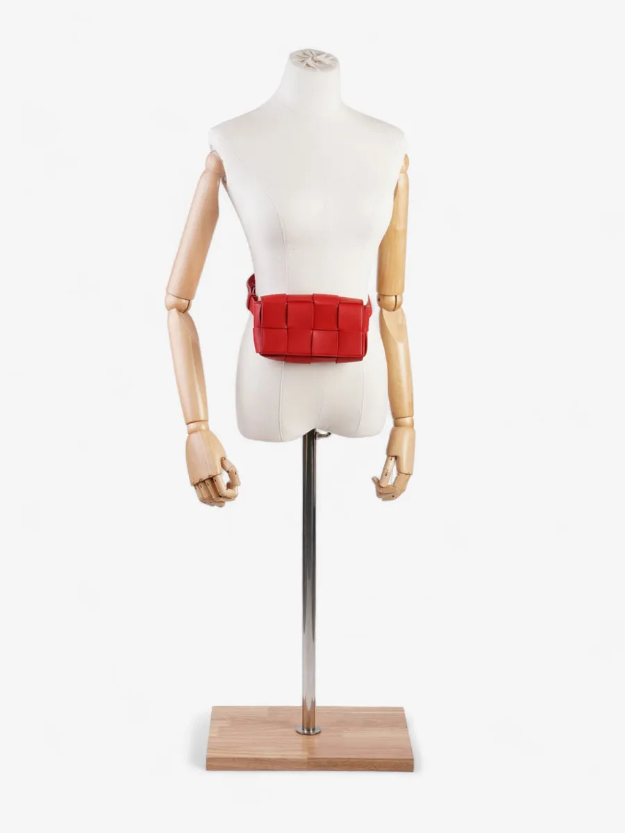 Bottega Veneta Cassette Belt Bag Red Leather