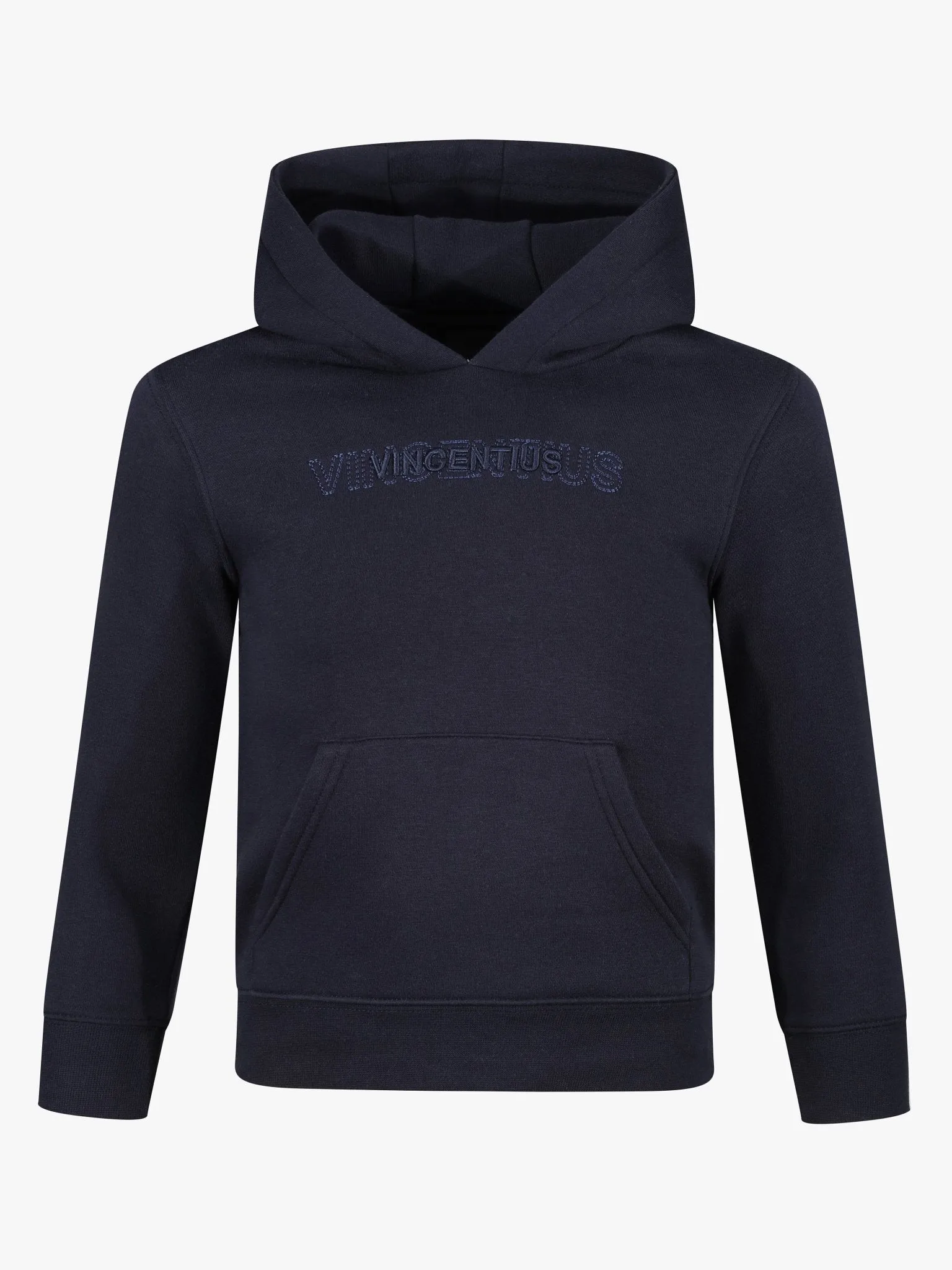 Boy's Double Embroidery Luxe Hoodie - Navy