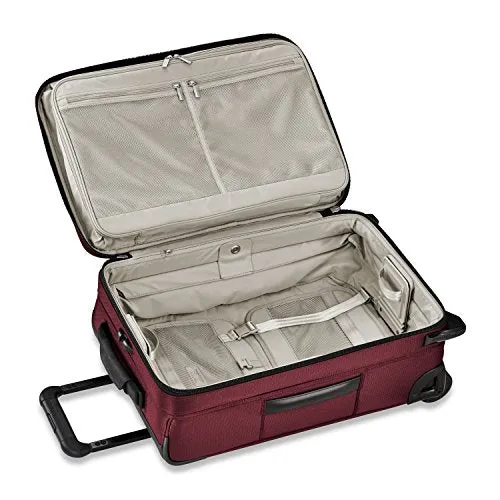 Briggs & Riley Transcend-Softside Expandable Tall Carry-On Upright Luggage, Merlot, 22-Inch