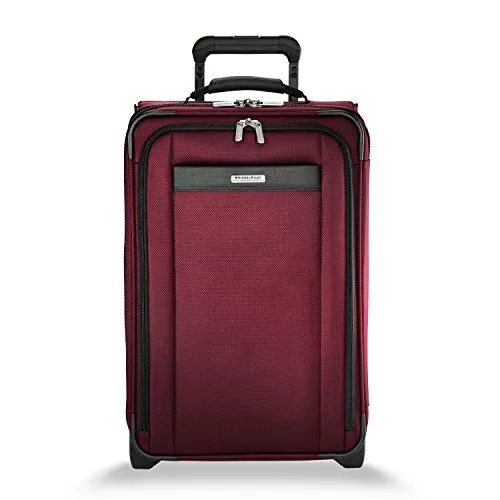 Briggs & Riley Transcend-Softside Expandable Tall Carry-On Upright Luggage, Merlot, 22-Inch