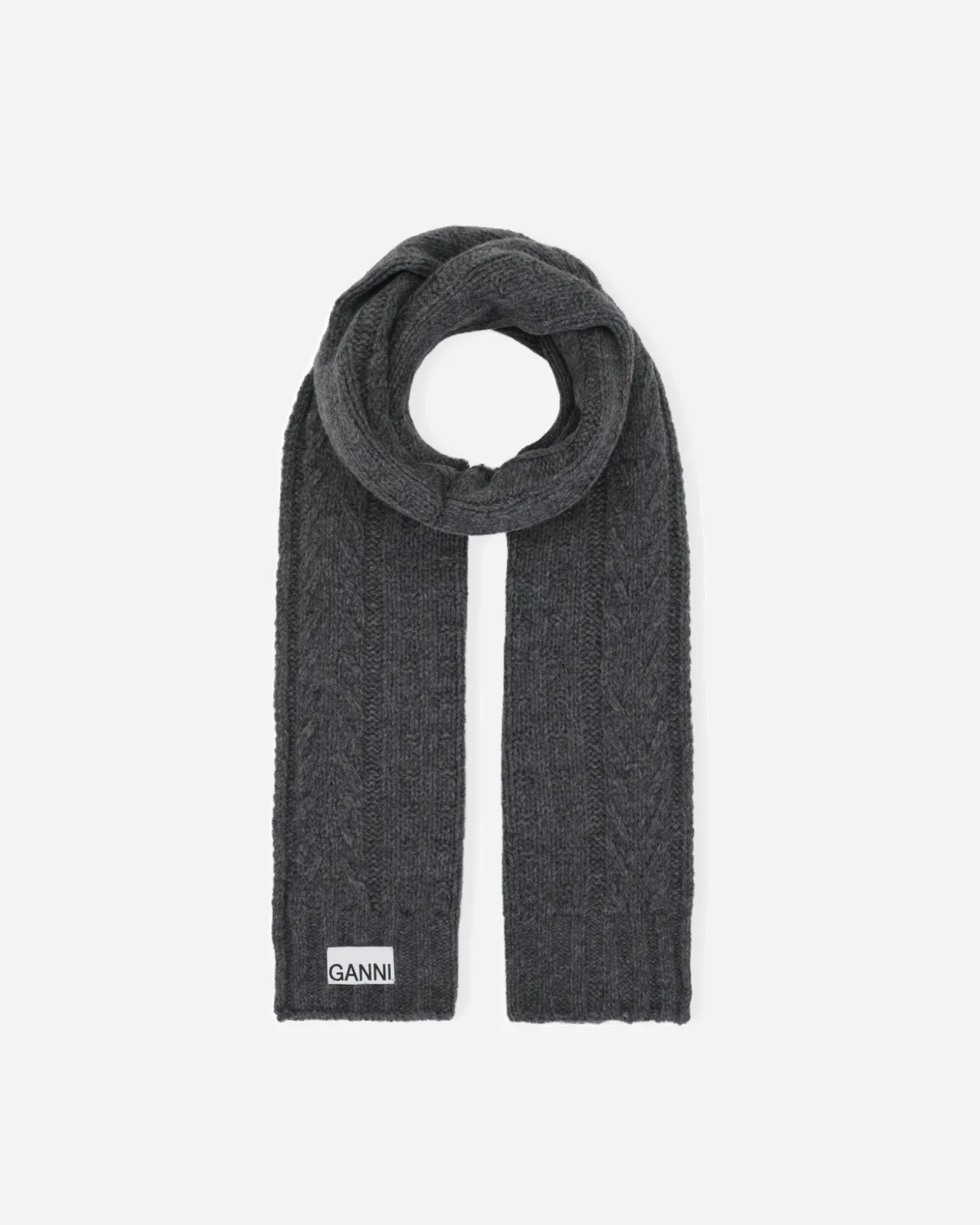 Cable Scarf - Frost Gray