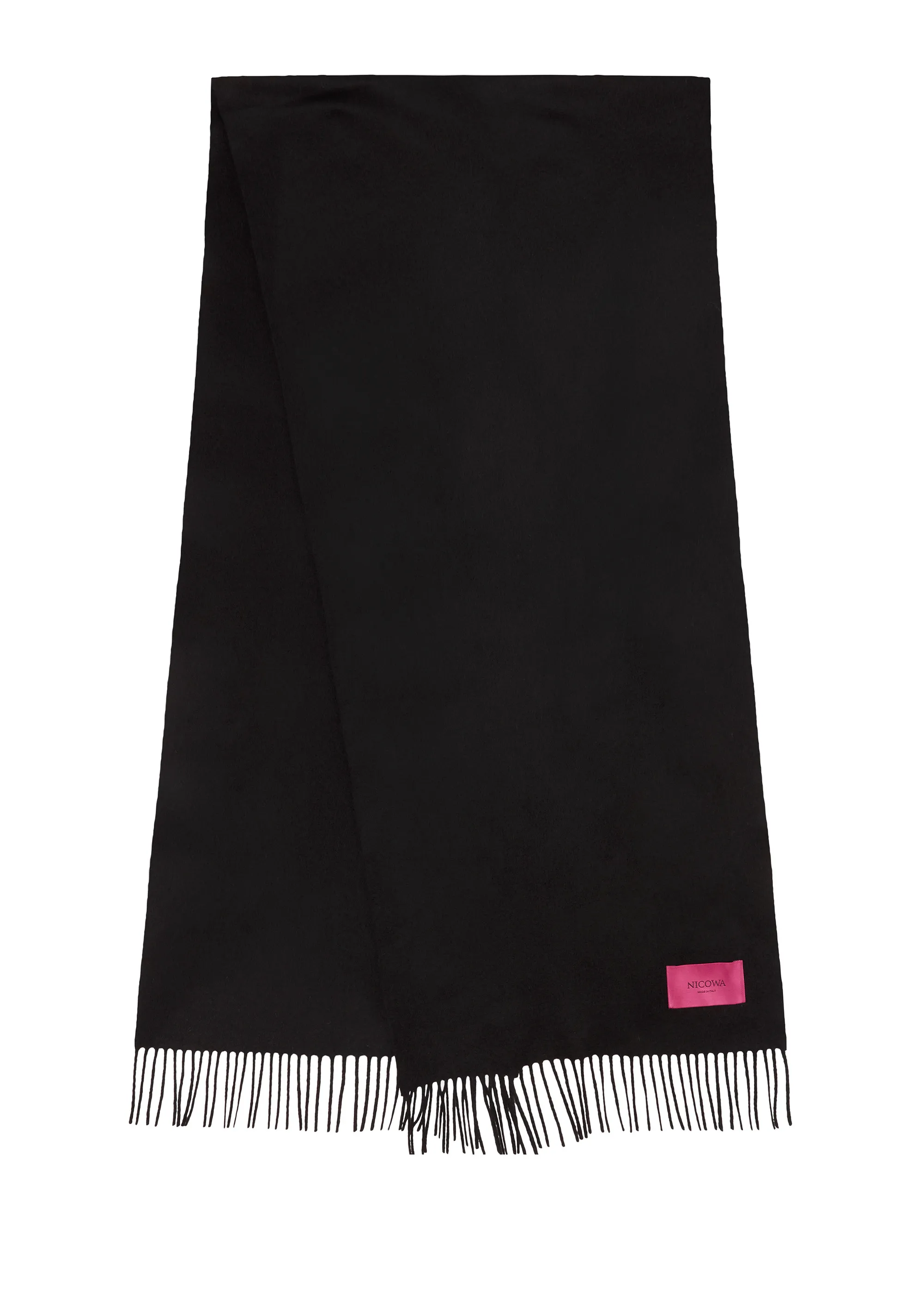 Cashmere and wool scarf LANAVA in BLACK