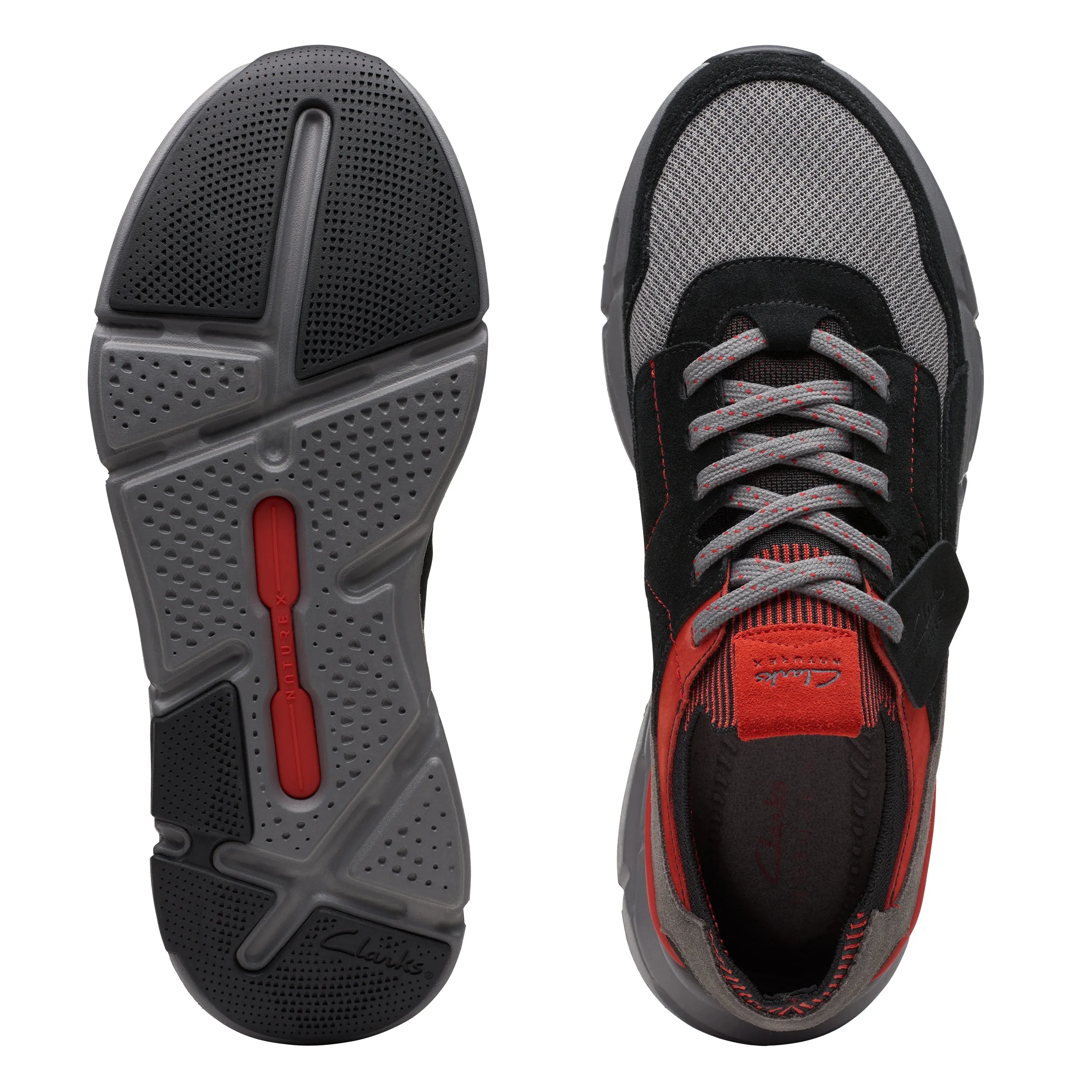 CLARKS | SNEAKERS HOMBRE | NXE LO BLACK/RED | NEGRO