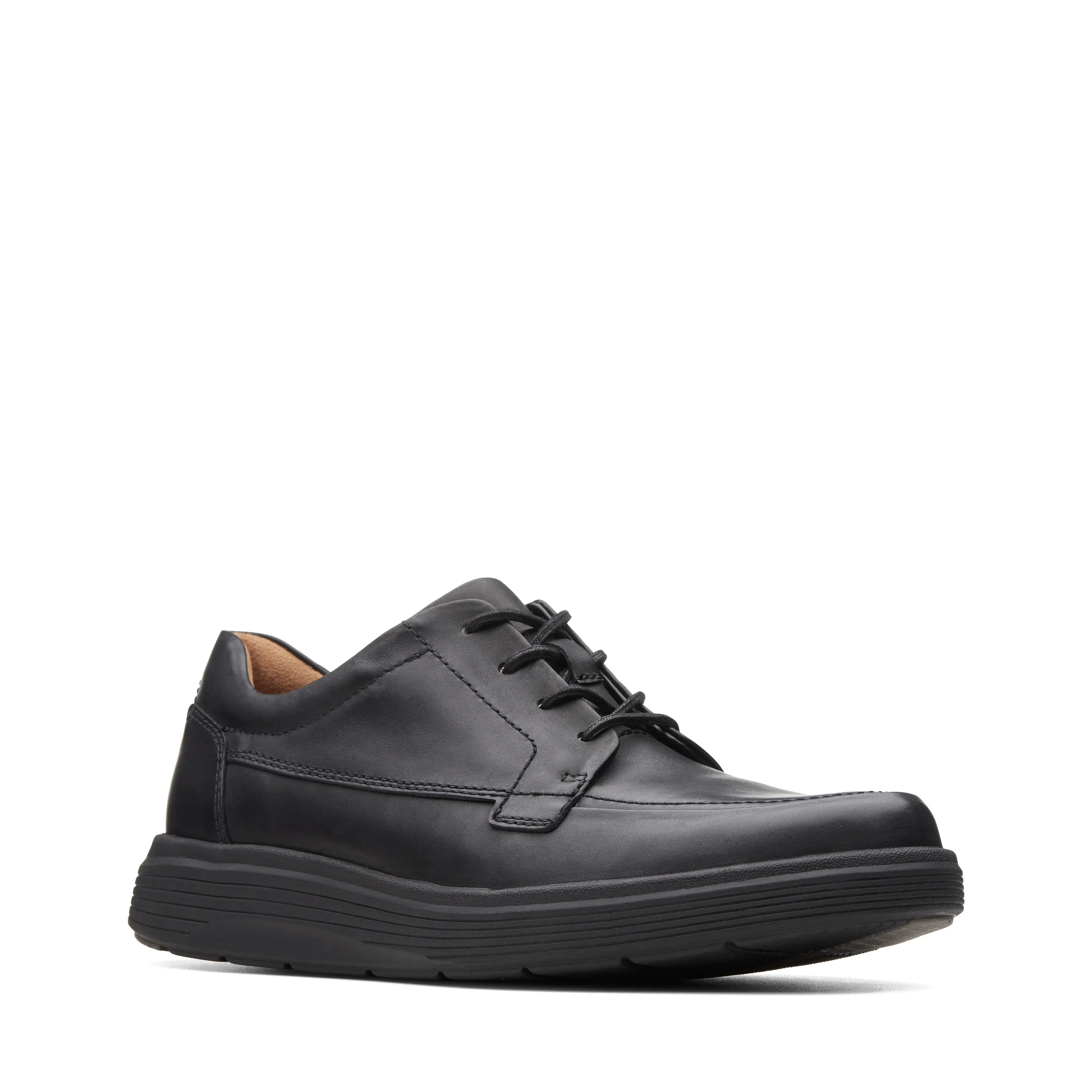 CLARKS | ZAPATOS CASUAL HOMBRE | UN ABODE EASE BLACK LEATHER | NEGRO