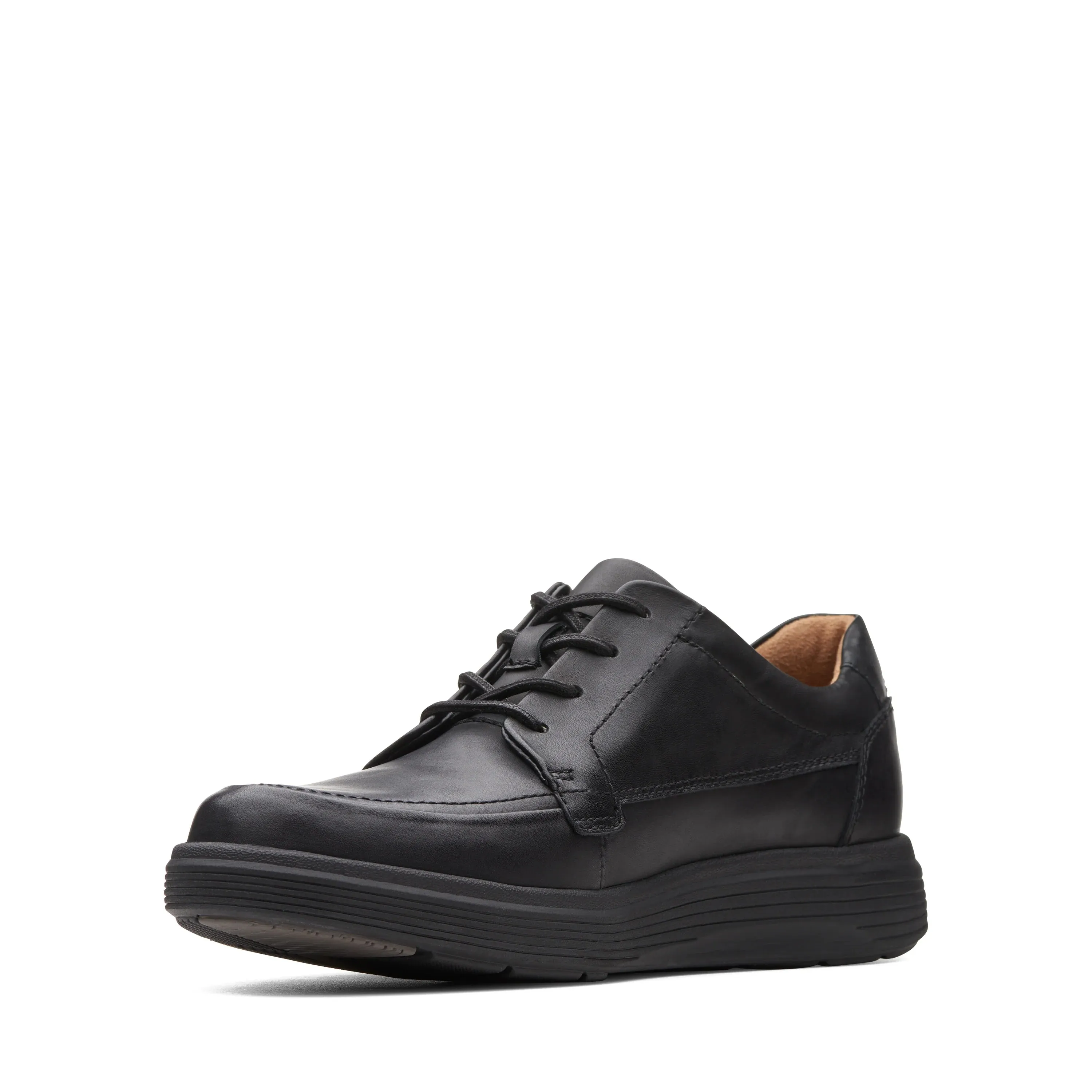 CLARKS | ZAPATOS CASUAL HOMBRE | UN ABODE EASE BLACK LEATHER | NEGRO