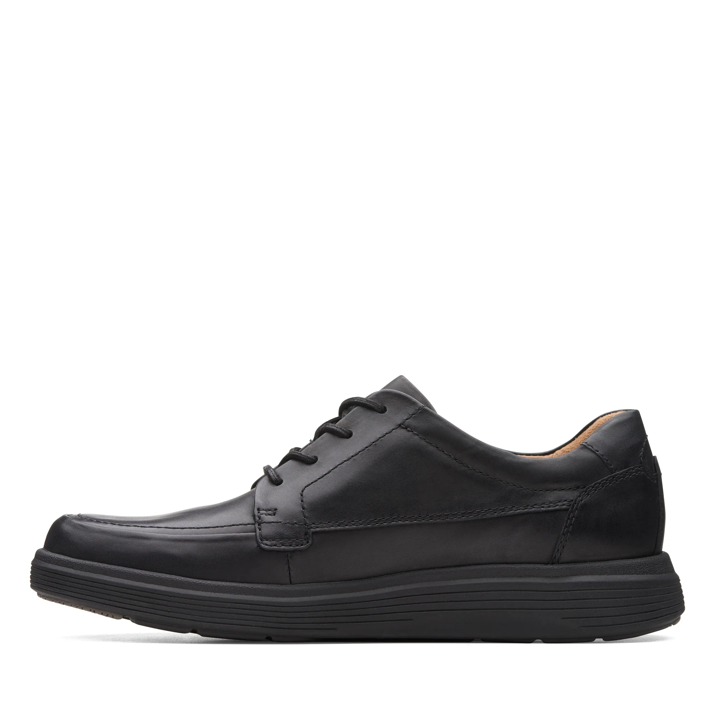 CLARKS | ZAPATOS CASUAL HOMBRE | UN ABODE EASE BLACK LEATHER | NEGRO