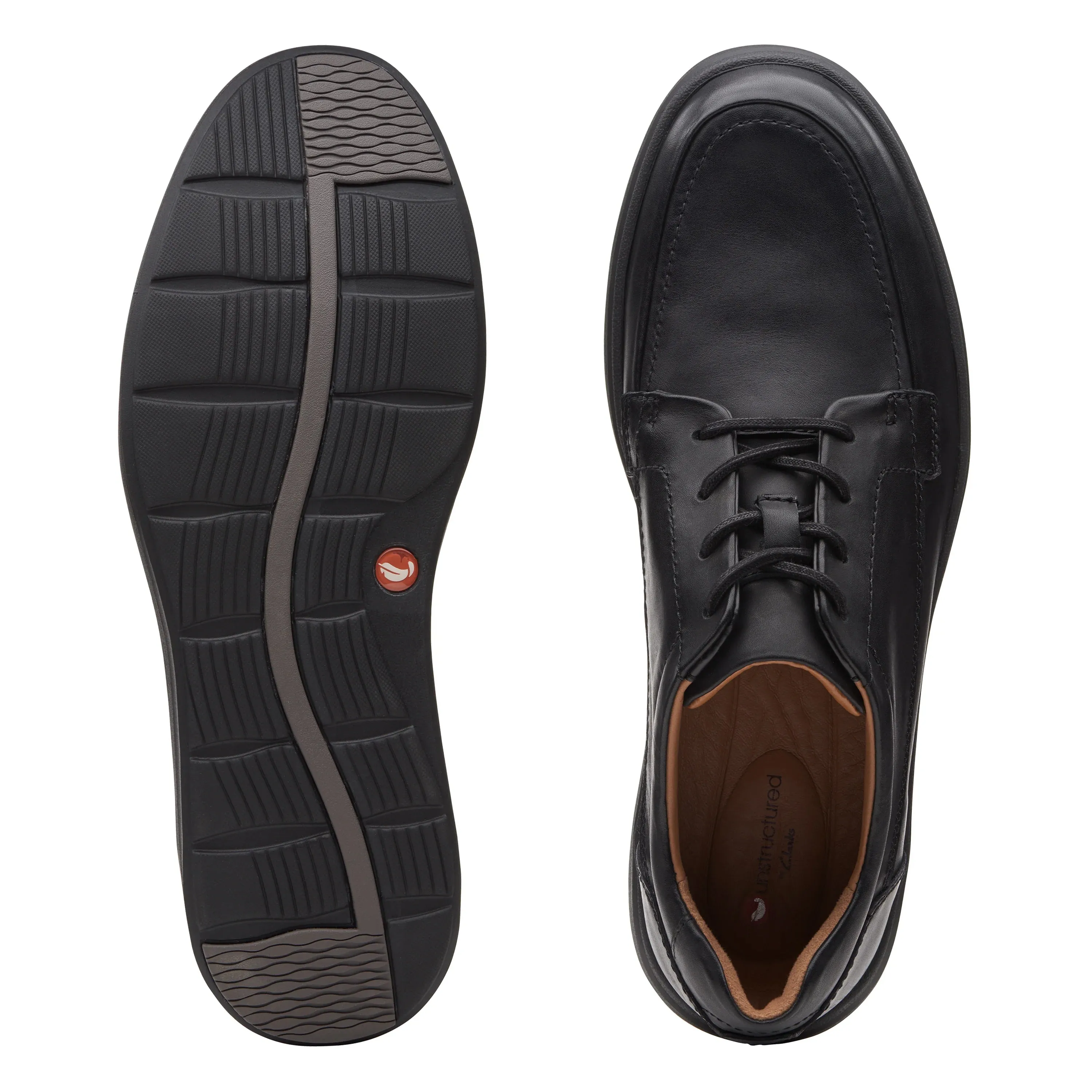 CLARKS | ZAPATOS CASUAL HOMBRE | UN ABODE EASE BLACK LEATHER | NEGRO