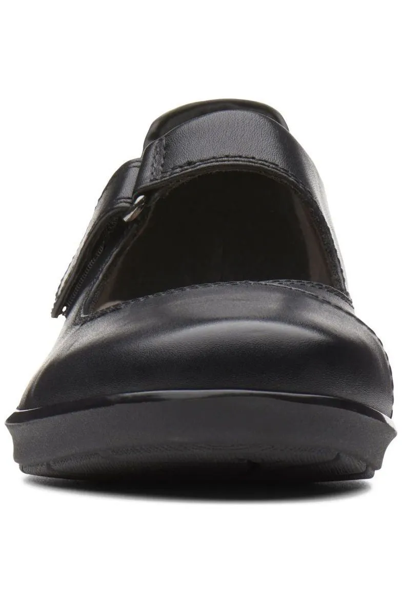 Clarks Hope Henley black leather