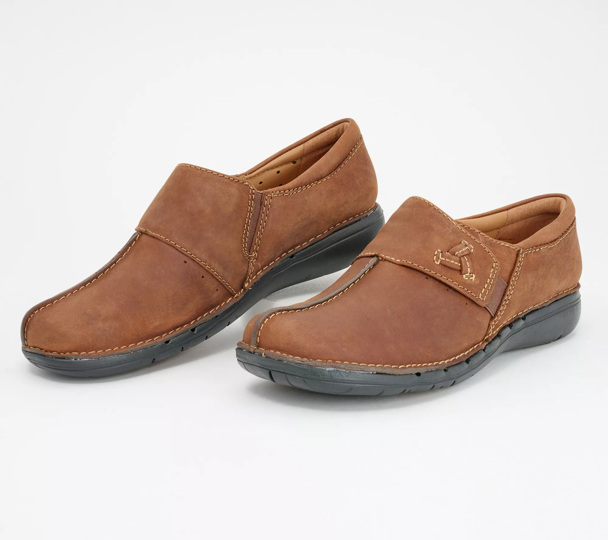 Clarks Unstructured Leather Slip-On Un Loop Ave