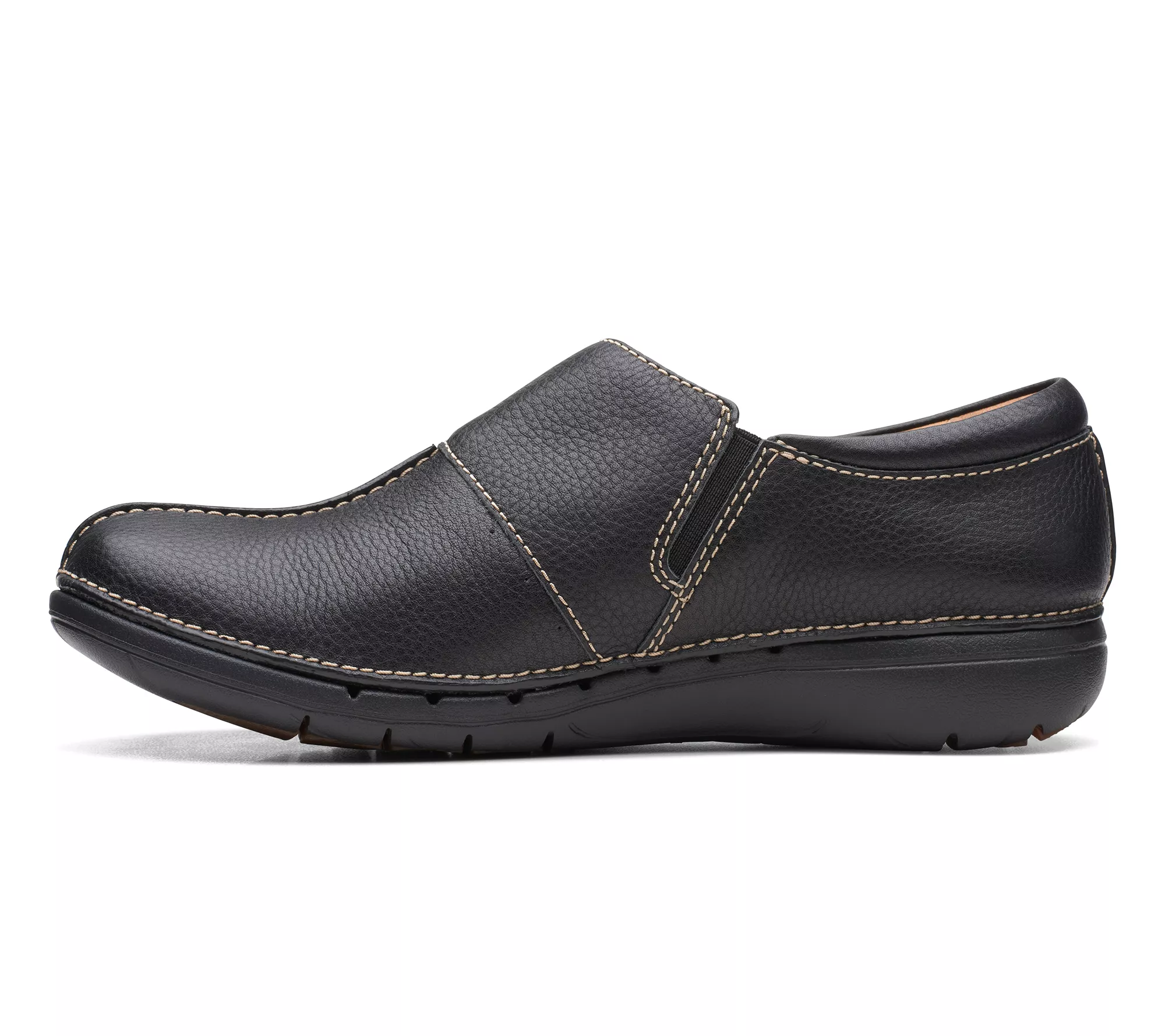 Clarks Unstructured Leather Slip-On Un Loop Ave