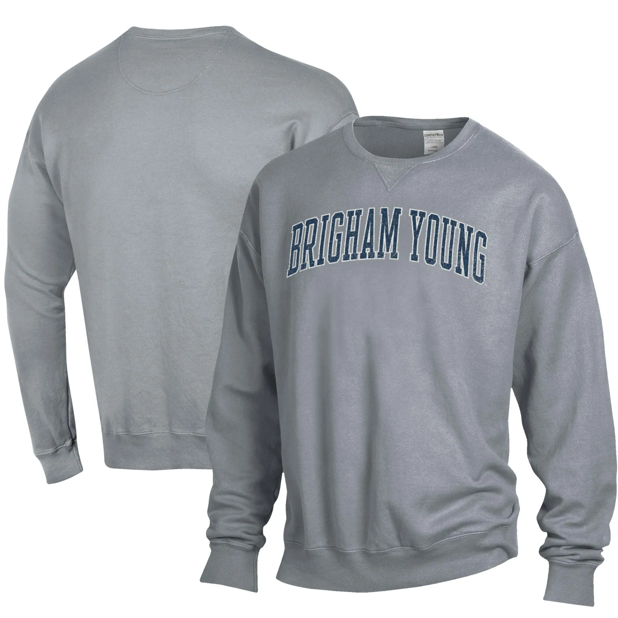 ComfortWash BYU Cougars Gray Garment Dyed Pullover Sweatshirt