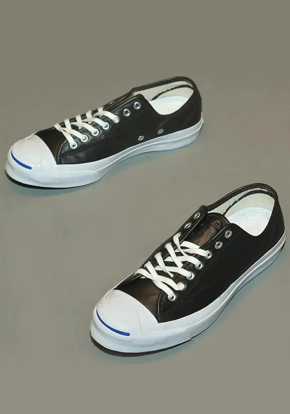 CONVERSE JACK PURCELL SIGNATURE LEATHER SNEAKERS BLACK