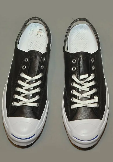 CONVERSE JACK PURCELL SIGNATURE LEATHER SNEAKERS BLACK