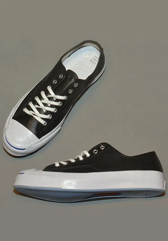 CONVERSE JACK PURCELL SIGNATURE LEATHER SNEAKERS BLACK