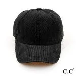 Corduroy CC Pony Cap