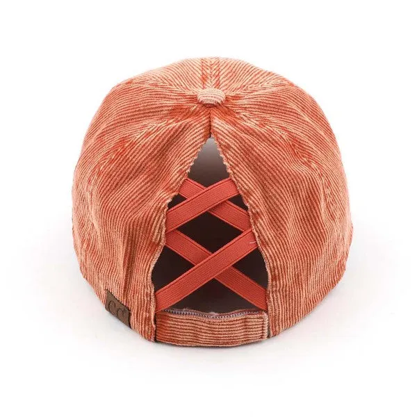 Corduroy CC Pony Cap