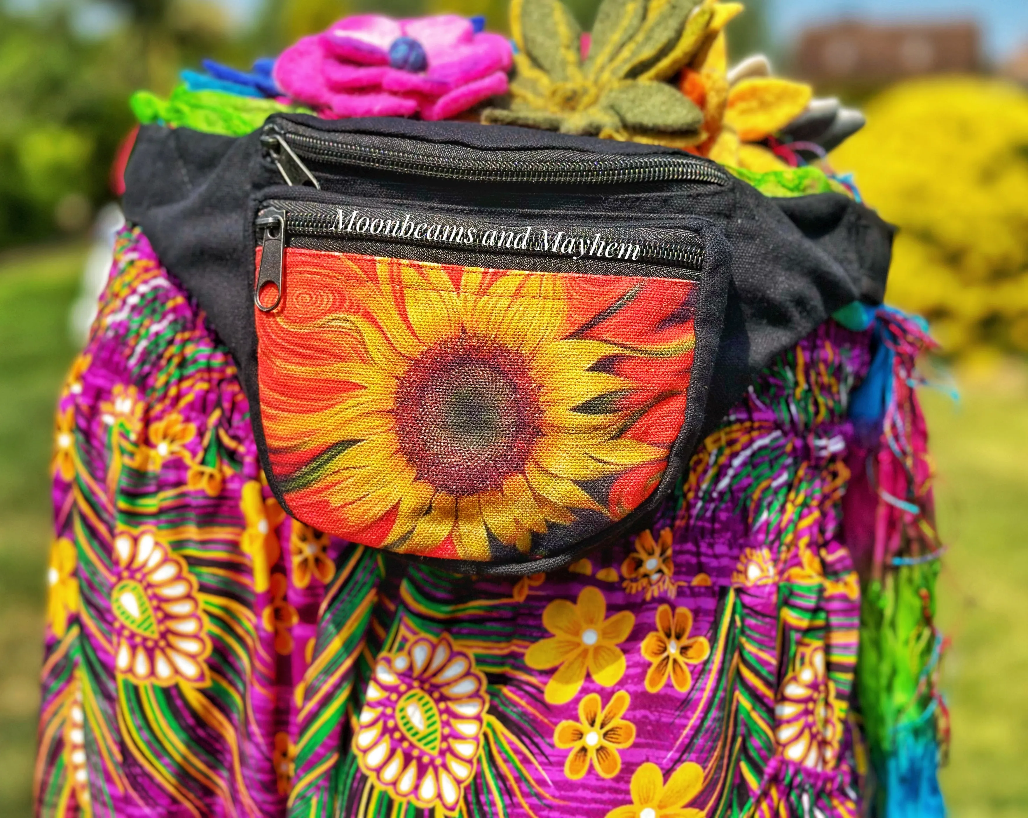 DELICIOUS SUNFLOWER MONEY BELT / WAIST BAG ( BUM / HIP BAG )