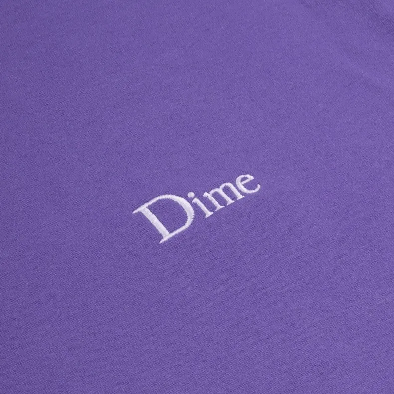 Dime Classic Small Logo Embroidered Pullover Hooded Sweatshirt (Iris)