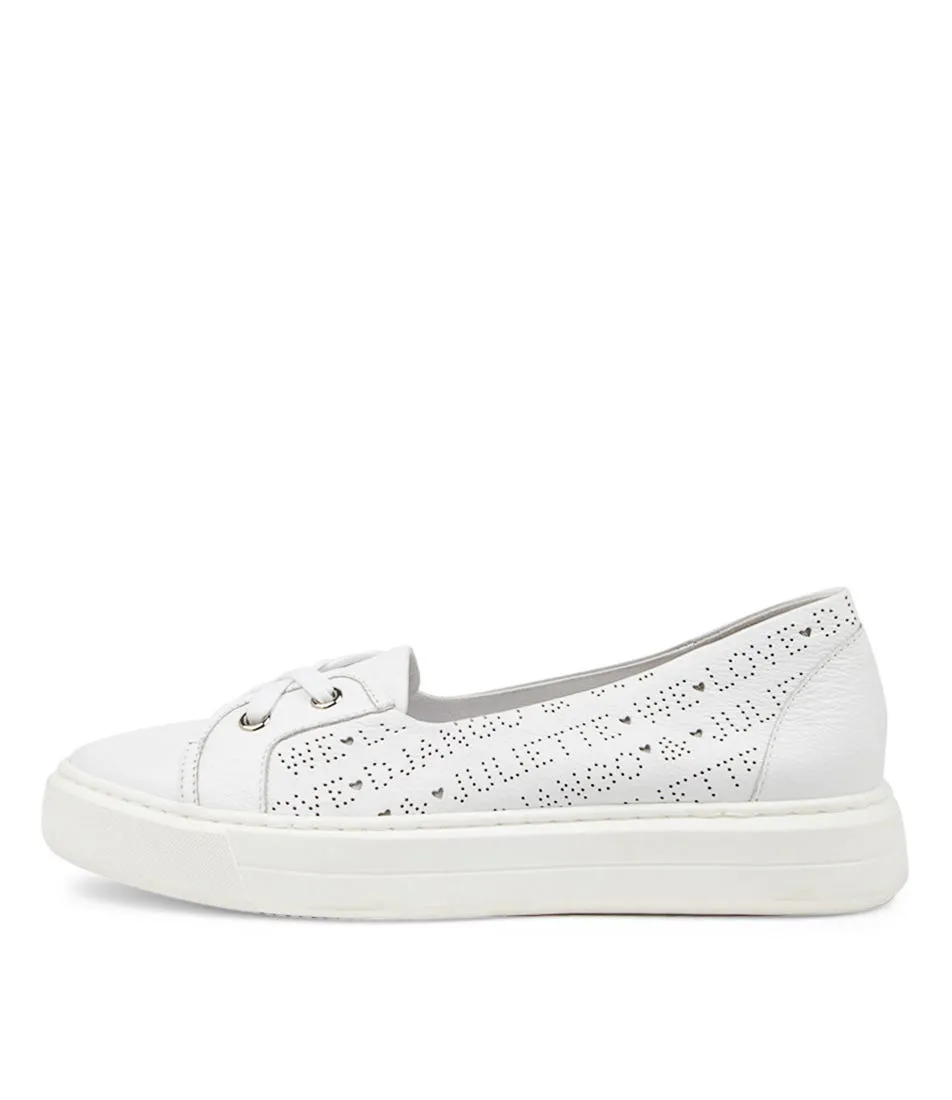 DJANGO & JULIETTE Yabadi White Leather Sneakers