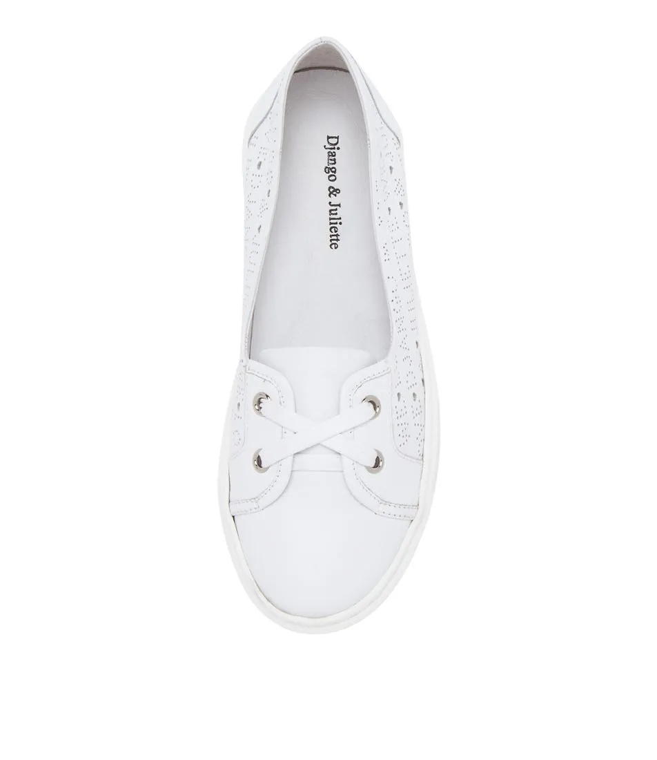 DJANGO & JULIETTE Yabadi White Leather Sneakers